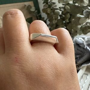 Sterling silver knife edge minimalist ring